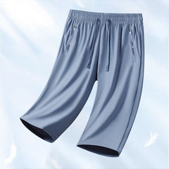 Summer Couple High-Elastic Ice Silk Quick-Drying Pants