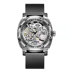 Carved Vintage Fashion Hollow Mechanical Automatic Mens Watch