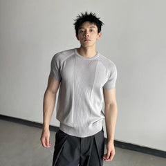 American-style Ribbed-texture Fitness Top