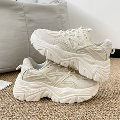 Thick-soled Breathable Single-lined Platform Dad Shoes