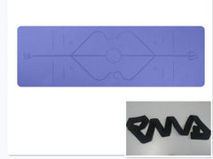 Rutschfeste TPE-Yogamatte mit Positionsmarkierungen für Anfänger