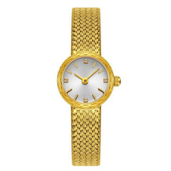 Retro Copper Mesh Womens Versatile Vintage-style Mini Gold Watch