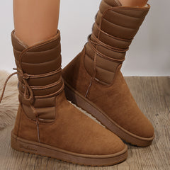 Mid-calf Warm Womens Cotton Boots