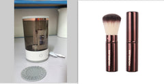Outil de nettoyage de pinceaux à paupières pour femmes, machine de nettoyage de pinceaux de maquillage électrique portable avec chargement USB, brosse cosmétique automatique