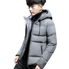 Men's Fashion Short Hooded Cotton-Padded Jacket