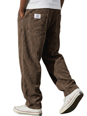 Men's Retro Corduroy Loose Straight-Leg Pants