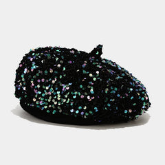 New FallWinter Sequined Trendy Versatile Personalized Pumpkin Hat For Women