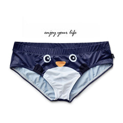 Low Waist Thin Polyester Breathable Cartoon Animal Printed Briefs