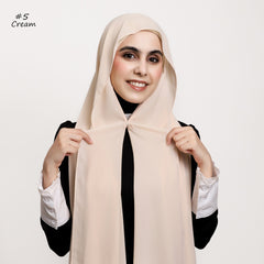 Solid-color High-quality Silky-soft Thick Chiffon With Built-in Magnets