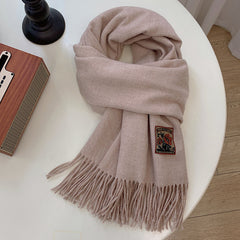 Versatile Solid-Color Warm Scarf For Women