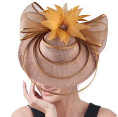 Bridal Hair Accessory - Feathered Fascinator for Wedding Banquets Parties and Photo Shoots