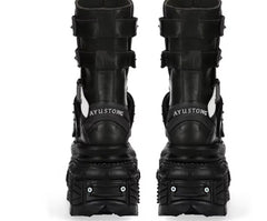 Female Punk Platform Studded Motorcycle Boots