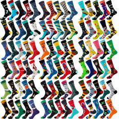 Autumn Diamond-patterned Mens Socks Christmas Animal And Fruit-themed Socks
