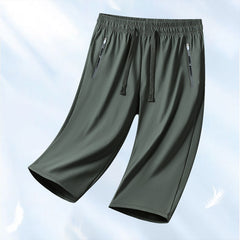 Summer Couple High-Elastic Ice Silk Quick-Drying Pants
