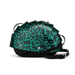 Leopard-print Patent Leather Womens Shoulder Bag