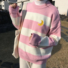 Very Fairy Striped Sweater Knit Sweater