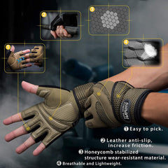 Men's Simplicity All-Match Sports Fitness Short Finger Gloves