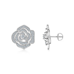 A Luxurious And Fashionable Minimalist Jewelry Earring Set Featuring Top-quality Moissanite Stones, Made Of S925 Silver Electroplated With Platinum.