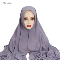 Solid-color High-quality Silky-soft Thick Chiffon With Built-in Magnets