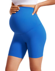 Maternity Capri Yoga Pants High-waisted Belly-supporting Seamless