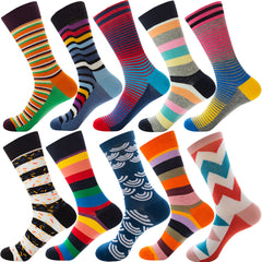 Autumn Diamond-patterned Mens Socks Christmas Animal And Fruit-themed Socks