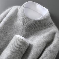 Men's Casual Loose-Fitting Cashmere Base-Layer Sweater
