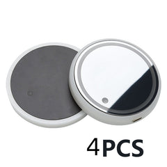 Dessous de verre lumineux LED coloré pour porte-gobelet, rechargeable par énergie solaire et USB, antidérapant, éclairage d'ambiance automatique pour voiture