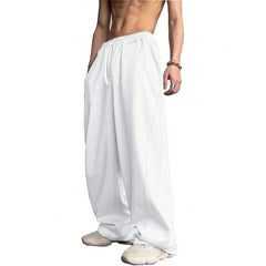 Loose High-street Designer-style Straight-leg Long Pants