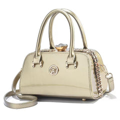 Shiny Leather Diamond-Embellished Simple And Elegant Womens Bag Multi-Functional Evening Clutch