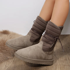 Mid-calf Warm Womens Cotton Boots