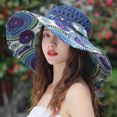 Summer Beach Sun Hat Beach Green Straw Hat For Women