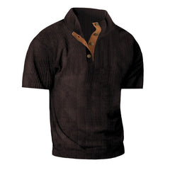 Men's Outdoor Casual Stand Collar Short-Sleeve Corduroy