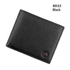 Men's Anti-Scanning RFID High-Capacity Credit Card Holder Made From First-Layer Cowhide Leather