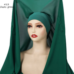Solid-color High-quality Silky-soft Thick Chiffon With Built-in Magnets