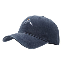 Neue Baseballkappe mit Stickerei „Mountain Peak Sunset“ (gewaschen)