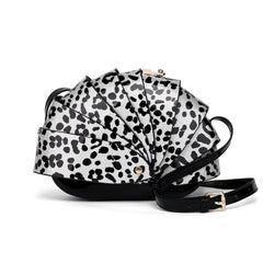 Leopard-print Patent Leather Womens Shoulder Bag