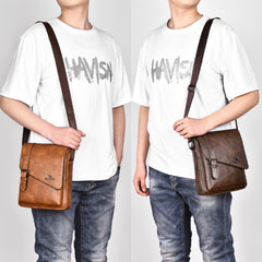 Men's Retro Casual Large-Capacity Crossbody Bag