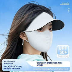Women's 2-in-1 Sun-Protective Face Mask Seamless Hat