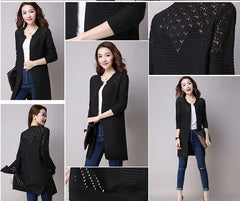 Hollow sweater knit sweater