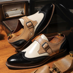 Men's Business Formal Casual Leather Shoes Brogue Carving