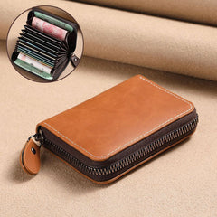 Slim Leather Men's Wallet Large Capacity Multi-Card Organizer Ultra-Thin