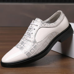 Men's Casual British-Style Korean-Style Pointed-Toe Leather Shoes