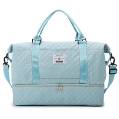 Large-Capacity Fitness Quilted Embroidered Yoga Bag