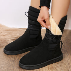 Mid-calf Warm Womens Cotton Boots