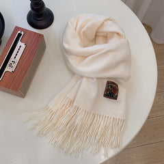 Versatile Solid-Color Warm Scarf For Women