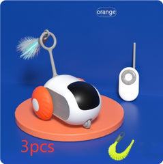 Remote Control Interactive Cat Car Toy USB Charging Chasing Automatic Self-moving Remote Smart Control Car Interactive Cat Toy Pet Products
