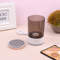 Outil de nettoyage de pinceaux à paupières pour femmes, machine de nettoyage de pinceaux de maquillage électrique portable avec chargement USB, brosse cosmétique automatique