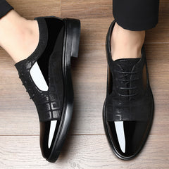 Men's Casual British-Style Korean-Style Pointed-Toe Leather Shoes