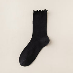 Summer Socks For Children Fungal Edge Thin Mesh Loose Mouth Stacked Breathable Middle Tube Socks