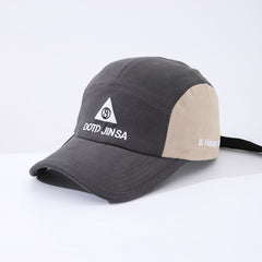 Women's Embroidered Letter Triangle Pattern Adjustable Soft Cap With Simple And Versatile Style Baseball Cap Suitable For Outdoor Sun Protection And Hiking Outings